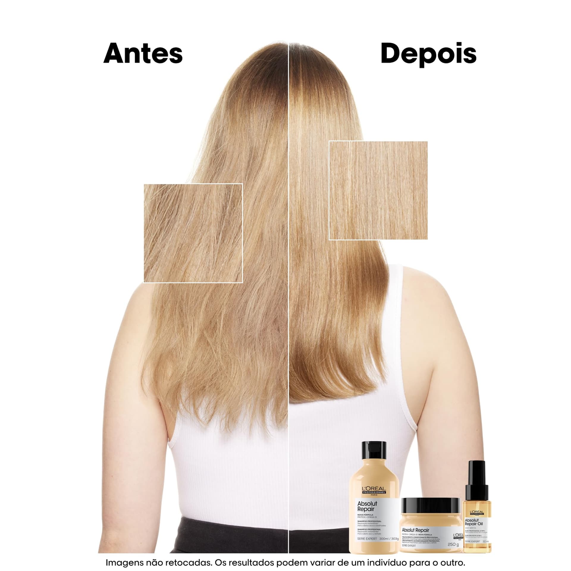L'Oréal Professionnel Óleo 10 em 1 Absolut Repair | Multi-benefícios para cabelos secos e danificados | Repara e Promove Brilho | Com Gold Quinoa e Proteínas thumbnail 10