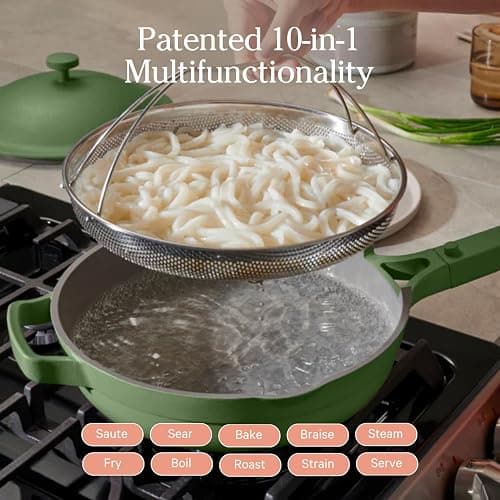 Our Place Home Cook Duo - Always Pan 2.0 & Perfect Pot Bundle | Multi-Functional Cookware Set Replaces 18 Pieces | Sage thumbnail 4