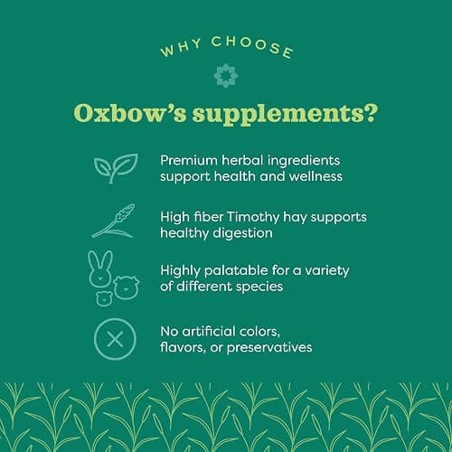 Oxbow Natural Science Joint Support, Anti Inflammatory Supplement for Rabbit & Guinea Pig, Oxbow Timothy Hay, Made with Glucosamine, Turmeric, & Yucca, Made in USA, 4.2 oz Bag thumbnail 3