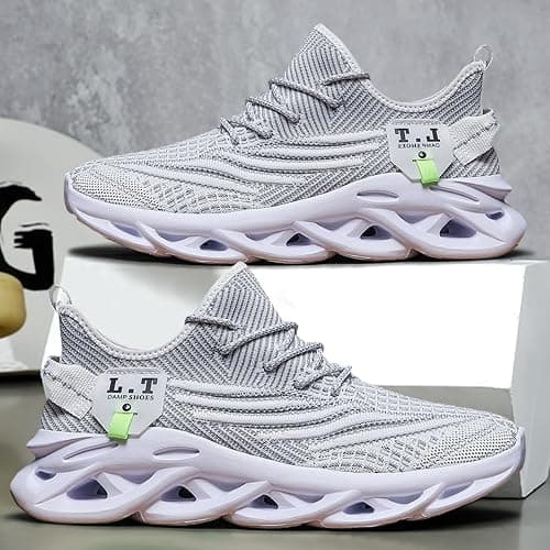 XKOWUO Women Running Shoes Tennis Walking Slip On Sneakers Workout Gym Athletic Jogging Lightweight Breathable Mesh Non-Slip Comfort Sole Cushioned Sports thumbnail 3
