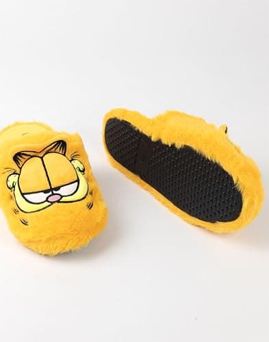 Garfield Fluffy Yellow Slippers | Unisex Animated Tabby Cat House Sliders | Soft Slip-On Footwear for Adults - 9-10 Women/8-9 Men thumbnail 5