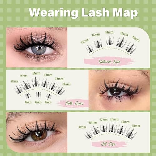 KEYYOU Fairy Lash Clusters 144Pcs D Curl Manga Lash Extension Eyelash Extension Wispy Natural Invisible Band Lash with Waterproof DIY Lash Extension at Home(Fairy-D-8-18MIX) thumbnail 4