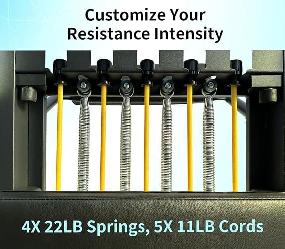 Pilates Reformer Machine Equipment with Springs & Cords for Home Workout, Foldable Pilates Equipment with Jump Board for All Level Users thumbnail 7