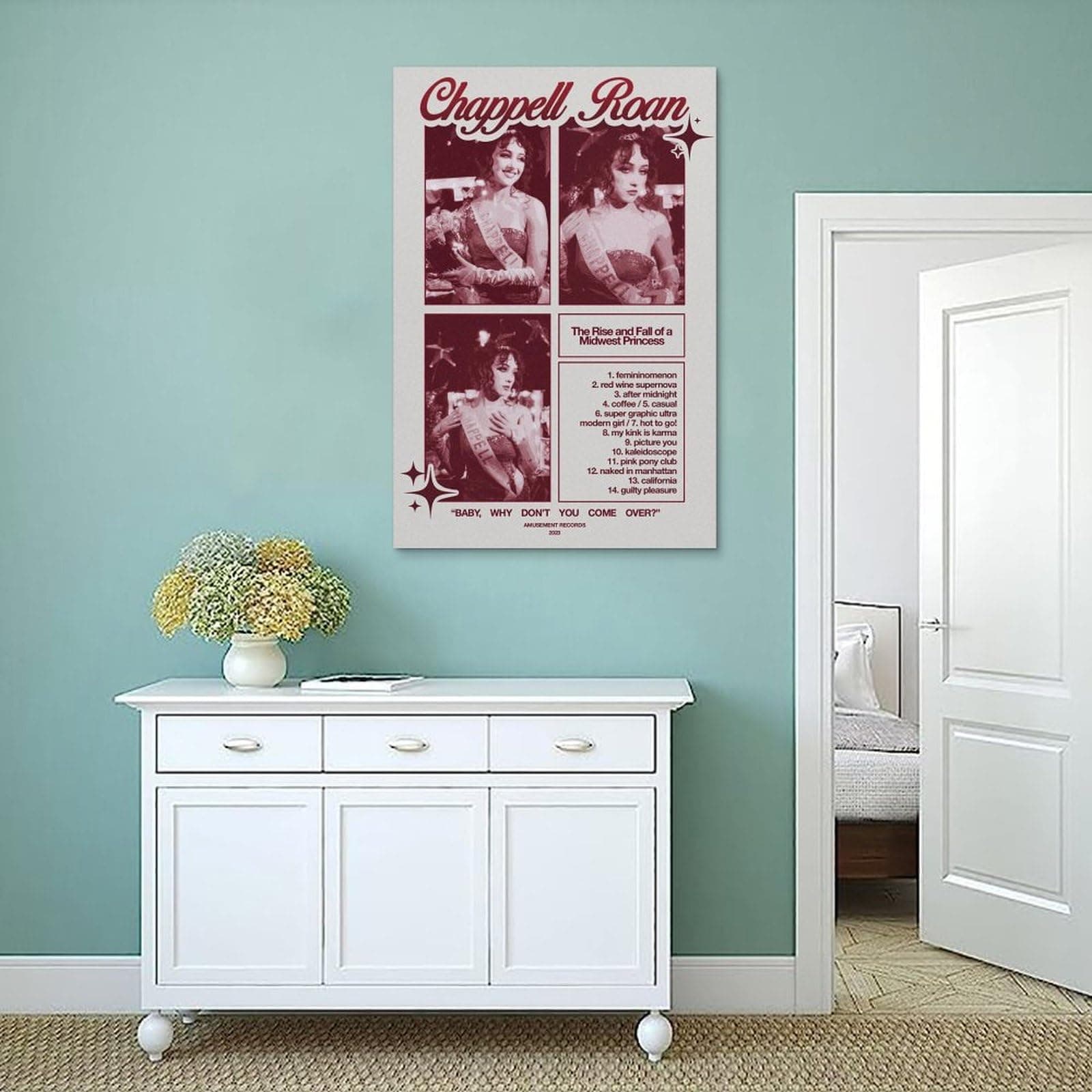 Chappell Roan Poster Singer Music Collage Vintage Cover Poster Canvas Painting Wall Art Picture Home Decor Print For Bedroom Living Room Dorm Study Bar Office 12x18inch(30x45cm) - 12x18inch(30x45cm) - Unframe-style thumbnail 4