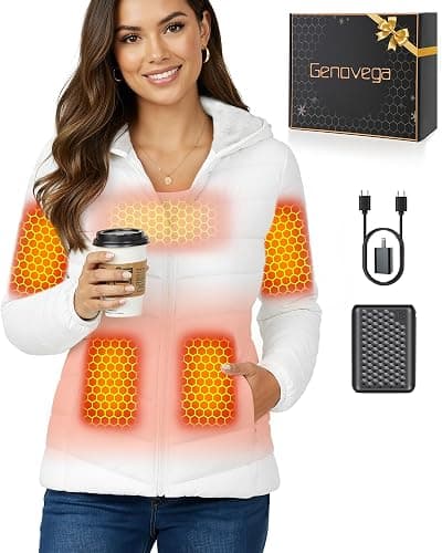 Graphene Women Heated Jacket 12V Fast Charge 18400mAh Large Capacity - Image 1