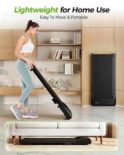 SupeRun Under Desk Walking Pad with Incline, 2.5HP Quiet Treadmill for Home Office & Standing Desks, 300 LBS Capacity Portable Walking Machine with Remote thumbnail 4