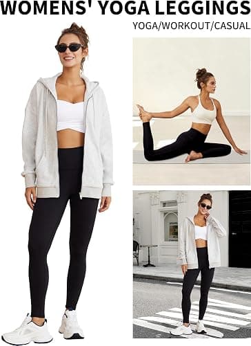DLOODA Yoga Leggings for Women with Pockets High Waisted Tummy Control Yoga Pants Soft Buttery Workout Leggings Gym thumbnail 5