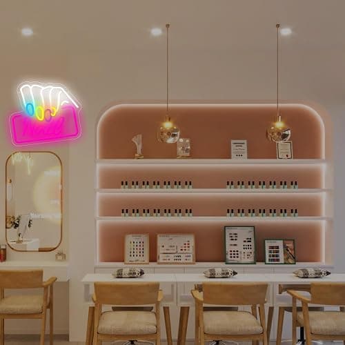 Nail Neon Sign suitable for beauty salons, Nail studios, and Nail salon decorations. A great gift for nail technicians. thumbnail 5