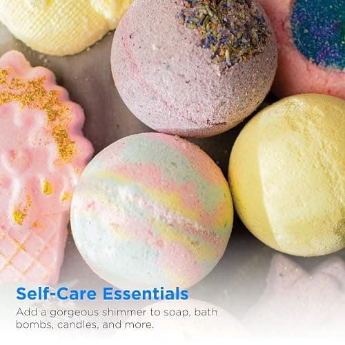 Rolio Premium Mica Powder Pearlescent Color Pigment - Art Set for Epoxy Resin - for Soap Making, Nail Polish, Lip Gloss, Eye Shadow, Slime & Candle Jars - 10g, 24 Jars - (Original Set) thumbnail 5