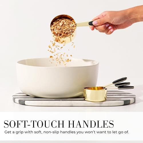 Styled Settings Black and Gold Measuring Cups and Spoons Set - 8PC Stainless Steel Measuring Spoons and Cups Set for Precise Baking & Cooking - Stylish Black and Gold Kitchen Accessories thumbnail 5