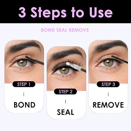 GAQQI Lash Bond and Seal and Remover, Waterproof Lash Clusters Glue Easy to Use 3 in 1 Strong Hold DIY Eyelash Adhesive Kit, Qucik Removal Eyelash Remover, 2 Pcs thumbnail 6