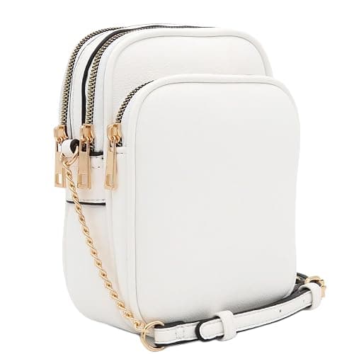 FashionPuzzle Multi Pocket PU Leather Casual Medium Crossbody Bag with Adjustable Strap - Image 1