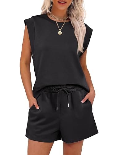 ANRABESS Two Piece Sets for Women 2026 Summer Short Lounge Set Casual Beach Vacation Outfits Spring Sweatsuits Tracksuit - Image 1