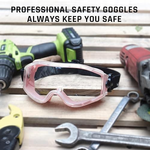 UKNOW Safety Goggles Over Glasses - Anti-Fog Clear Lens - ANSI Z87.1 Certified Eye Protection for Lab Work, Industrial Use thumbnail 6