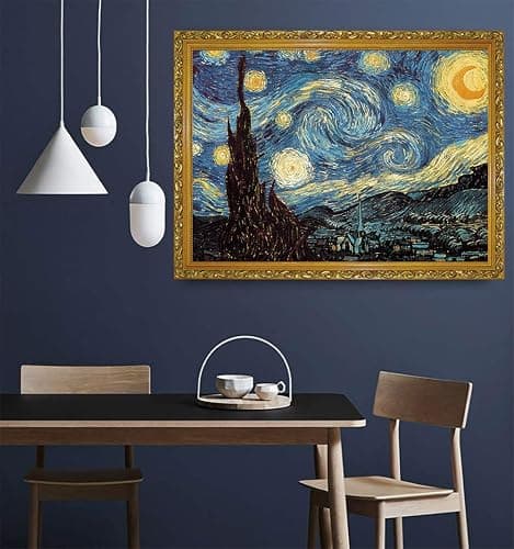 BEIWO Puzzle-Starry Night by Vincent Van Gogh Jigsaw Puzzles, 1000 Piece Puzzles for Adults and Kids (Starry Night, Square-1000 Pieces) thumbnail 2