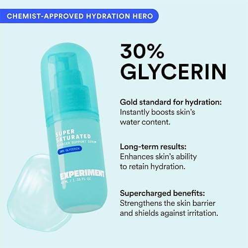 Experiment Super Saturated Ultra Hydrating Barrier Serum - 30% Glycerin, Polyglutamic Acid + Prickly Pear for Intensive Moisture, Plump + Dewy Skin, 1.35 FL OZ - Hydrating Serum for All Skin Types thumbnail 8