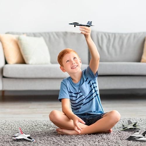 United Sates Air Force 4-Pack Toy Jet Squadron Die Cast Airplanes, Pull Back Military Fighter Jets, Diecast Air Plane Models thumbnail 4