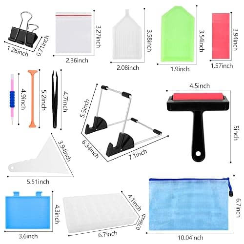 Ratukall 183PCS A4 Diamond Painting Light Pad Kit, Light Board for Diamond Painting Accessories, Tracing Light Box with 5D Painting Tools Set for Full Drill & Partial Drill Art thumbnail 5