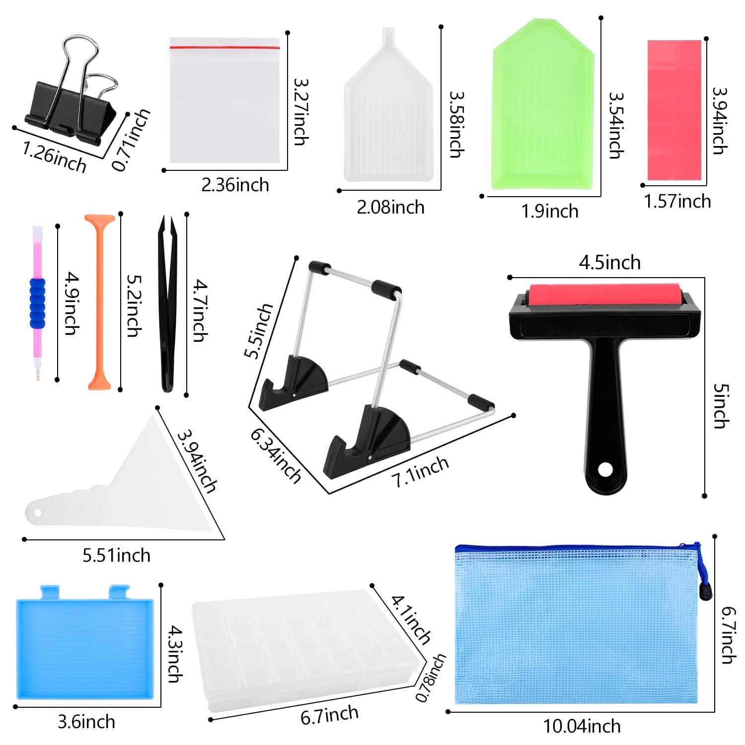 Ratukall 183PCS A4 Diamond Painting Light Pad Kit, Light Board For Diamond Painting Accessories, Tracing Light Box thumbnail 5