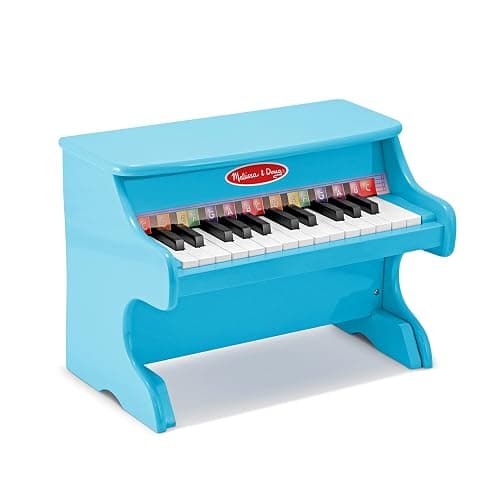 Melissa & Doug Learn-to-Play Piano with 25 Keys and Color-Coded Songbook - Blue - Image 1