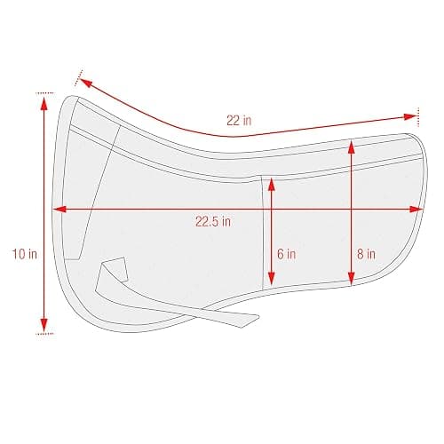 ECP Equine Comfort Products Adjustable Shock Absorbing Memory Foam Half Saddle Pad, Injury Prevention & Pressure Relief, Customizable Fit, Breathable for All Riding Styles thumbnail 4