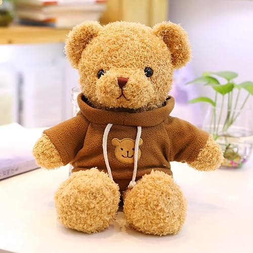 Aoriher 2 Pieces Christmas Stuffed Bears Animal Plush Gifts Prom 11.8 Inch Soft Bear Clothes Bear Plush for Newlyweds Mom Grandma Women Baby Shower Party Favor thumbnail 2