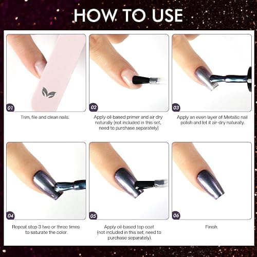 Morovan Fingernail Nail Polish Set: Holographic Metallic Lacquer Air Dry Nail Polish Regular Nail Pack 0.27oz Glitter Finger Nail Bulk Toenail Polish Kit Halloween Fall Gift for Women thumbnail 8