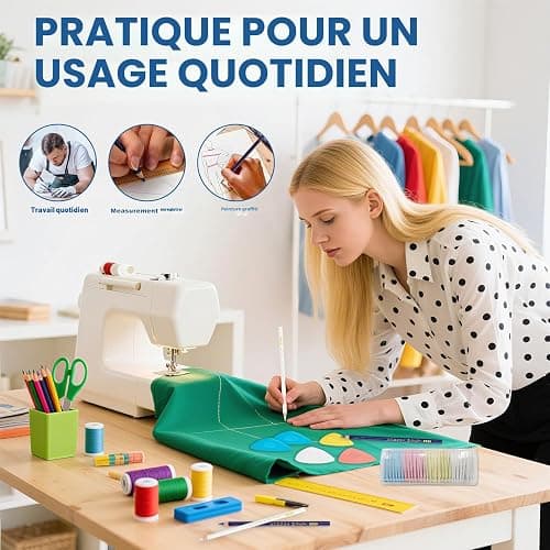 38 Pièces Craie Couture, Craie Couture Tissu + Crayon Coudre, Crayon Craie Couture Tissu Effacable, Convient à Tous Types de Tissus/Cuirs/Coutures et Autres Travaux Manuels | Crayon Craie Couture Tissu Effacable, Convient à Tous Types de Tissus/Cuirs/Coutures et Autres Travaux Manuels thumbnail 5