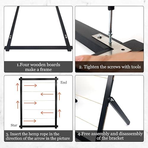 FramePro Freestanding Photo Display Board with Clips, Stable Tabletop Picture Frame Stand Holds 30+ Photos, Graduation Centerpiece Decorations 2026, Wooden Board for Photos, Artworks (Black) thumbnail 4