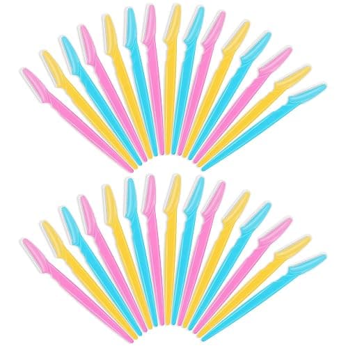 JHZMCRX Eyebrow Razors Bulk Face Razor Multipurpose Facial Razor Dermaplaning Tools for Women Men Eyebrow Trimmers Shaver with Protective Cover Hair Removal Tools Multicolor 30 Pcs - Image 1