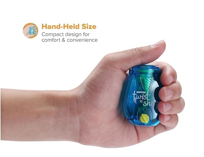 Bostitch Office Twist-n-Sharp Pencil Sharpener, for Kids & Colored Pencils, Assorted Colors (PS1-BLUE-EC) thumbnail 4