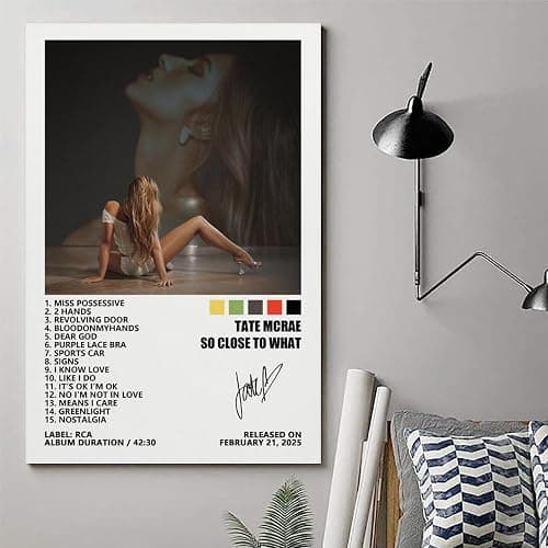 TANXINYUE Tate Poster McRae So Close to What Music Album Cover Posters for Room Canvas Wall Art Bedroom Decor 12x18inch(30x45cm) thumbnail 6