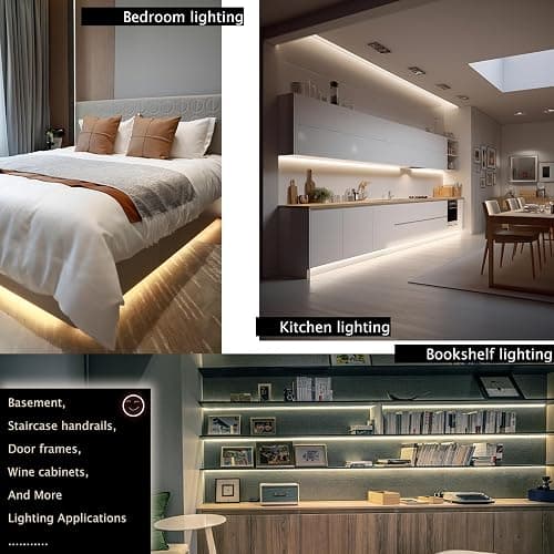 Blikshin LED Vanity Mirror Lights, Hollywood Style Makeup Lighting, 10FT/6000K/Dimmable/12V Adapter/Self-Adhesive Strip Lights for Mirror, Lighting for Makeup Vanity Table & Bathroom Mirror thumbnail 9