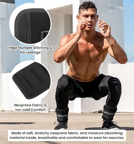 Ankle Weights A Pair of 1/2/3/4/6/8/10/12/20 KG Wrist Leg Arm Weights for Women Men Kids Child with Adjustable Straps, Strength Weighted for Physical Therapy Running Walking Fitness Gym Workout thumbnail 2
