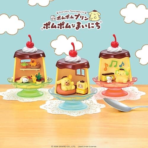 Hamee RE-Ment Hello Kitty and Friends Blind Box Diorama Miniature Figure Set for Birthday Gift, Party Favor, Collectible Figurine, Sanrio Fan (Pompompurin Daily Moments) – 1 Pc. Mystery Set thumbnail 8