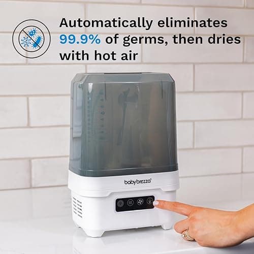 Baby Brezza Portable Baby Bottle Sterilizer Dryer for Travel - Compact Mini Sterilizer Fits Bottles, Pump Parts and Accessories thumbnail 6