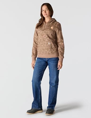 Carhartt Women's Relaxed Fit Midweight Logo Sleeve Graphic Printed Sweatshirt thumbnail 4