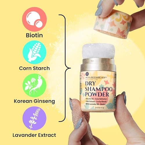 Nuva - Dry Shampoo Powder - Dry Shampoo for Women with Lavender Extract & Biotin - Voluminazing & Travel Size Shampoing Sec - 12 g thumbnail 3