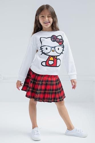 Hello Kitty Girls Fleece Sweatshirt and Skirt Toddler to Big Kid thumbnail 4