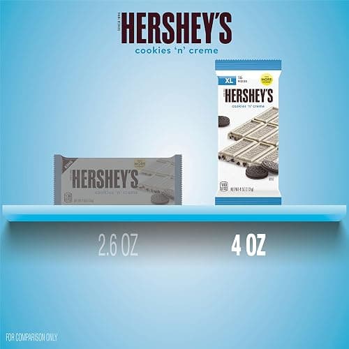 HERSHEY'S Cookies 'n' Creme XL, Candy Bar, 4 oz (16 Pieces) thumbnail 7