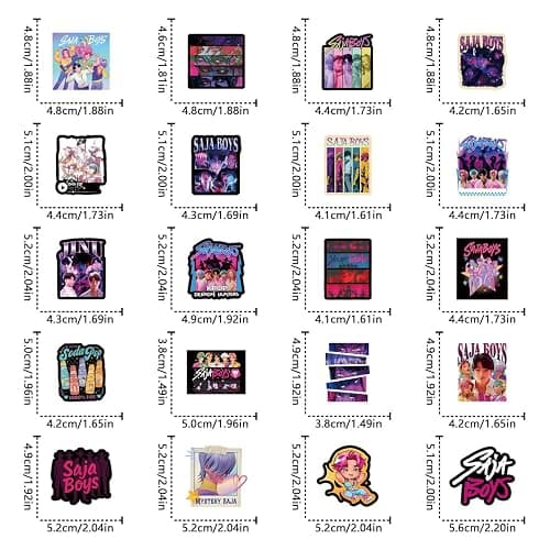 120pcs Saja Boys Stickers Pack, Cartoon Cute Vinyl Waterproof Decals for Water Bottle,Laptop,Phone,Skateboard,Scrapbooking,Bumper Gifts for Kids Teens for Party Supply thumbnail 5
