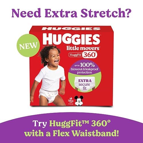 Huggies Size 5 Diapers, Little Movers Baby Diapers, Size 5 (27+ lbs), 104 Count, Packaging May Vary - Size 5 - 104 thumbnail 13