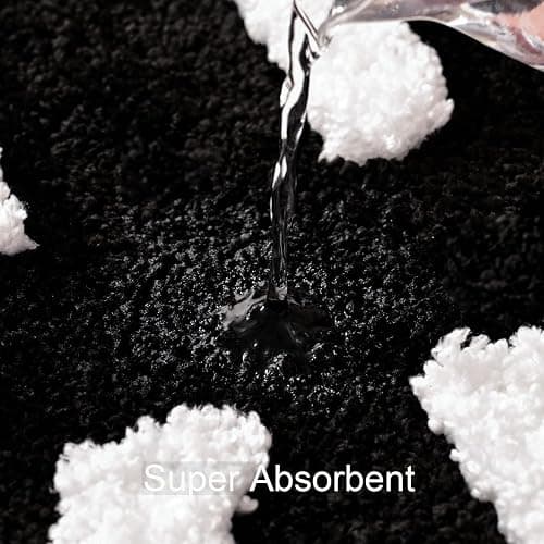 QJHOMO Get Naked Bath Mat Cute Black and White Bathroom Rugs Funny Non Slip Bathtub Decor Mats Super Absorbent Floor Carpet Machine Washable Bahtmat for Tub, Shower, Bedroom (24x36 inch) thumbnail 2