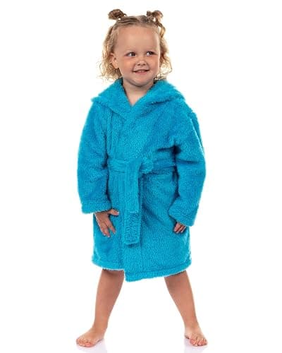 INTIMO Sesame Street Robe Toddler Cookie Monster Faux Fur Plush Hooded Bathrobe thumbnail 4