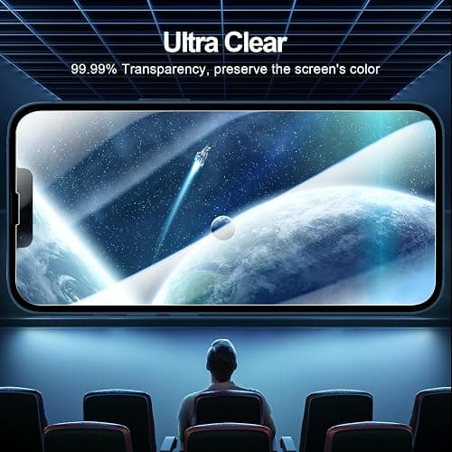 NEW'C 3 Pack Designed for iPhone 14,iPhone 13,iPhone 13 Pro Screen Protector (6.1 inches),Tempered Glass with easy installation tool included,Case Friendly Ultra Resistant thumbnail 7