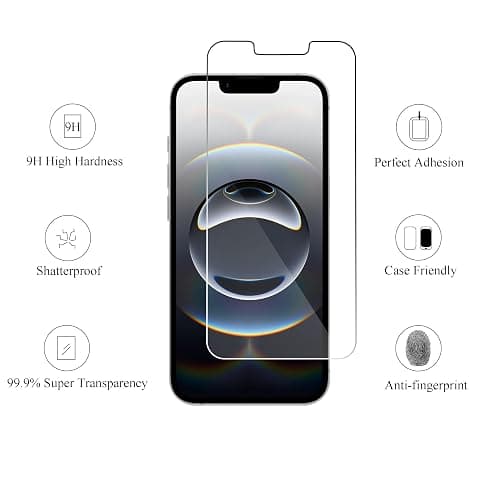 Ailun Screen Protector for iPhone 16e / iPhone 14 / iPhone 13 / iPhone 13 Pro [6.1 Inch] Display 3 Pack Tempered Glass, Case Friendly [Not for iPhone 16 6.1 Inch] thumbnail 2