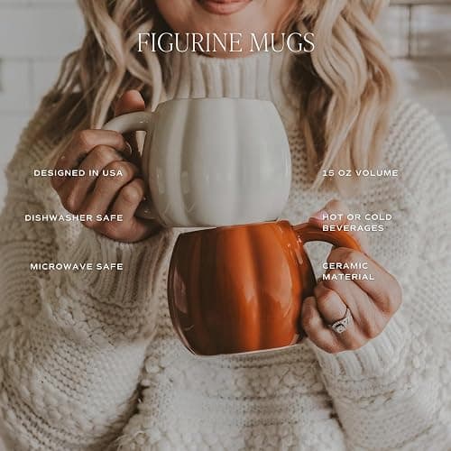 Sweet Water Decor Orange Pumpkin Coffee Mug - 19 oz Autumn Cup Dishwasher & Microwave Safe - Soothing Tea and Pumpkin Spice Latte - Ceramic thumbnail 6