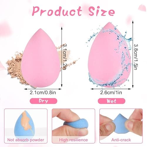 40Pcs Mini Makeup Sponge Multi Colored Beauty Sponges Professional Foundation Sponge Super Soft Facial Makeup Tools for Foundation, Powder, Liquid thumbnail 2