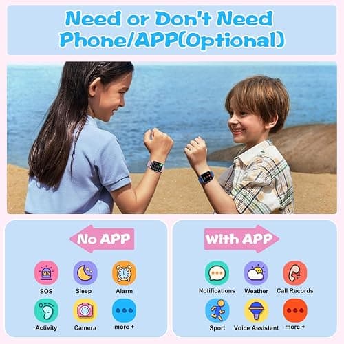 Smart Watch for Kids, 1.85" Fitness Tracker with Heart Rate, Sleep Monitor, IP68 Waterproof Smartwatches with Video Music, Pedometer, Game, NO APP/Phone, Gift for Boys Girls. (Classic, Blue) thumbnail 2
