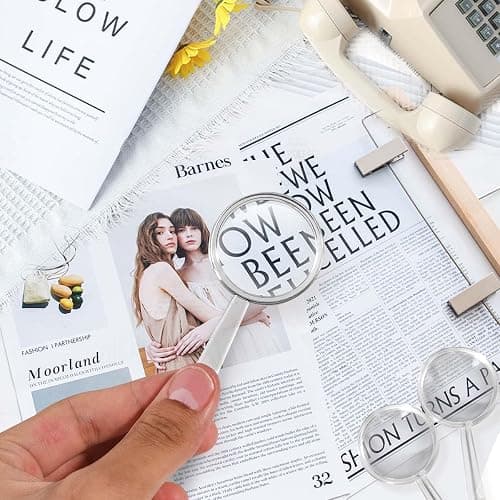 OBTANIM 20 Pack Mini Plastic Handheld Magnifying Glasses Portable Reading Magnifier for Senior and Kids, Hand Lens 5X Magnifier for Home, Indoor and Outdoor Use thumbnail 7